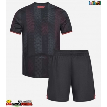 Camisa de Futebol Bayer Leverkusen Equipamento Principal Infantil 2025-26 Manga Curta (+ Calças curtas)